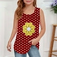 thumbnail image 2 of Taqqpue Girls Tank Tops Kids Summer Crewneck Neck Sleeveless Shirts Casual Cute Floral Printed T Shirts 5-14 Years, 2 of 6