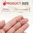 thumbnail image 2 of Uxcell 10Pcs Tiny Doll Hair Pins, 0.43" Light Gold Mini Metal Hair Clips Bobby Pins, 2 of 7