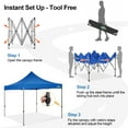 thumbnail image 6 of SANOPY 10x10 Pop Up Canopy,Heavy Duty Canopy UPF 50+ All Season Wind Waterproof Commercial Outdoor Wedding Party Tents for Parties Canopy Gazebo with Carrying Bag, Blue, 6 of 7