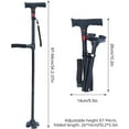 thumbnail image 7 of Walking Cane - Dual-Handle Design, Canes for Seniors, Walking Cane with Light, for Men & Women, Foldable & Portable with Sturdy Base for Enhanced Stability & Safety, 7 of 7