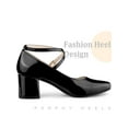 thumbnail image 3 of BLISSFUL STEP Square Toe Crisscross Strap Block Heel Pumps for Women, 3 of 5
