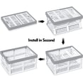 thumbnail image 3 of Buyitt Plastic Collapsible Storage Basket, Folding Storage Crates, 4 Packs,14 Liter, 3 of 7
