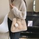 thumbnail image 2 of Bolso Hombro Peludo para Mujer Bolso Bandolera Felpa Suave Bolso Invierno Con (Caqui), 2 of 9