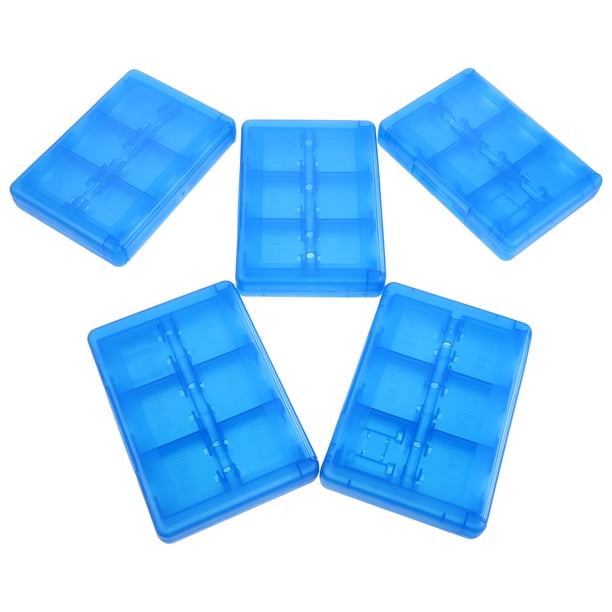 BESTYASH 5Ud Estuche Rígido Azul Para Tarjetas De Juegos Con Compartimentos Múltiples Y Protección