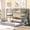 Gray, variant on Newest Twin over Twin Bunk Bed with Trundle & Storage Staircase, Classic Solid Wood Frame, Gray