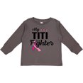 thumbnail image 3 of Inktastic Breast Cancer Awareness My Titi is a Fighter Boys or Girls Long Sleeve Toddler T-Shirt, 3 of 5