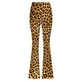 thumbnail image 7 of Leopard Printed Flare Pants for Women High Waist Bootcut Leggings Tummy Control Yoga Pants Elastic Wasited Sweatpants Gym Joggers Tall & Long Trousers Soft Bottoms Casual Legging, 7 of 7