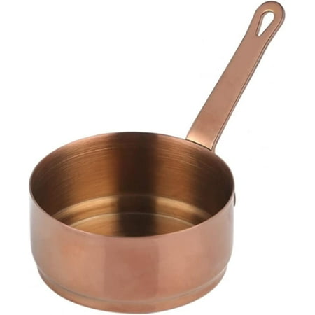 

VIRSY 50ml/100ml Mini Sauce Pan Lightweight Non-Stick Stainless Steel Long Handle Butter Pan Heat-Resistant Stockpots for Milk (Color A Size 100ml)