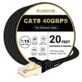 thumbnail image 1 of Cable Ethernet BUSOHE Cat 8, 20 m, 40 Gbps, 2000 MHz, exterior, negro, 1 of 9