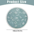 thumbnail image 3 of 1 Pc Rainbow Round Small People Play Rug Alphabet Nursery Area Rug ABC Alphabet Round Rug Soft Crawling Play Mat for Small People Bedroom, 39.37 Inch, 3 of 8