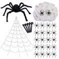 thumbnail image 1 of Araña de 90cm, 5m, 40g/5cm, arañas/telarañas, accesorios de decoración de Halloween, espeluznante Artificial, 1 of 9