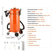 KFFKFF 28 Gallon Sand Blaster with Vacuum, 1200W Dust Control System, Abrasive Reuse Capability, 60-110 PSI, Durable Blasting Equipment