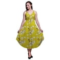 thumbnail image 1 of Bimba Robe Midi à Cordon Imprimée Florale pour Femmes, Bretelles Spaghetti, Tenue de Plage, Très Petit, 1 of 1