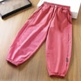 thumbnail image 2 of Babcutegg Kid Girls Pants Side Pockets Elastic Waist Back to School Wear School Uniform for Kids Hot Pink Size 12, 2 of 3