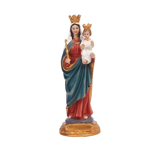 Tizuqe Mary Statue 8in Catholic Blessed Mother Mary Holding Baby Statue Catholic Jesus