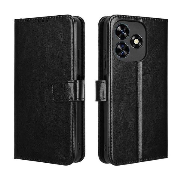 Funda tipo libro para Oukitel C51, cartera todo‑en‑uno, funda multifuncional con tarjetero y correa de muñeca desmontable