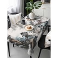 thumbnail image 6 of Chinese Ink Painting Table Cloth, Waterproof Tablecloth for Rectangle Tables, Mountain Cloud Modern Art Reusable Washable Fabric Table Cover for Restaurant Kitchen Dining Tables 60"x120", 6 of 9