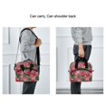 thumbnail image 6 of Insulated Crossbody Lunch Bag 10L Lunch Tote with Adjustable Shoulder Strap for Work Office Picnic Strawberries and Green Leaves, 6 of 6