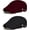 Black&burgundy, variant on Men's Flat Caps Mesh,2 Pcs Adjustable Breathable Newsboy Beret Ivy Irish Cabbie Hat for Outdoor Activities