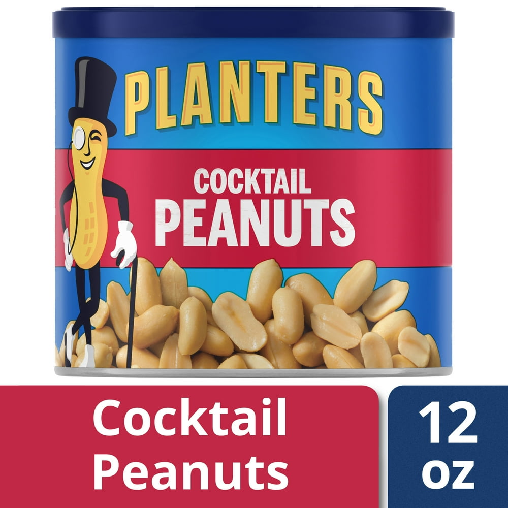 Planters Salted Cocktail Peanuts, 12.0 oz Canister