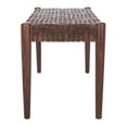 thumbnail image 5 of SAFAVIEH Bandelier Cowhide Leather Weave Bench, Brown, 5 of 9