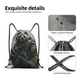 thumbnail image 4 of Disketp Surreal Panda Warrior Drawstring Backpack Drawstring Gym Bags Draw String Bags for Sports, Gym, Travel, Swimming, Beach-Small, 4 of 6
