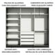 thumbnail image 5 of Ropero Closet Madesa 3 Puertas N/N/B, 5 of 5