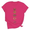 thumbnail image 7 of Hxshgdsn Valentines Shirts For Womens Graphic Love Heart Short Sleeves Tee Crew Neck Trendy Causal Holiday Tops Hot Pink S, 7 of 7
