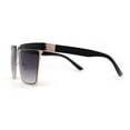 thumbnail image 3 of Womens Thick Eye Brow Metal Rim Mob Fashion Sunglasses Gold Black Smoke, 3 of 4