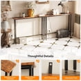thumbnail image 6 of 79" Narrow Console Table with Power Outlet 2 Pack, Rustic Brown | Entryway Table with Charging Station & 4.9 Ft Extension Cord & Adjustable Feet, behind Couch Table for Living Room, Hallway, 6 of 8