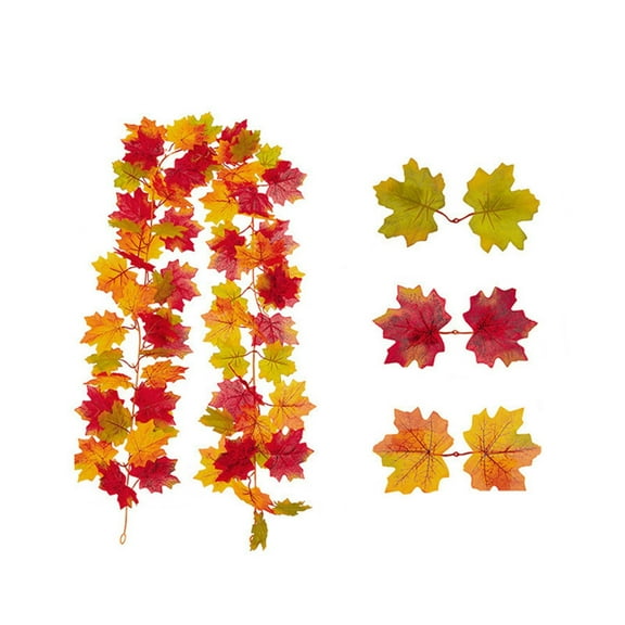 1PC 68.8inï¼175cm Fall Maple Leaf Vine Hanging - Warm Autumn Colors for Thanksgiving Festival, Halloween Party & Home Decor in Walls, Handrails, Mantels, Doorways, Windows & Living Rooms