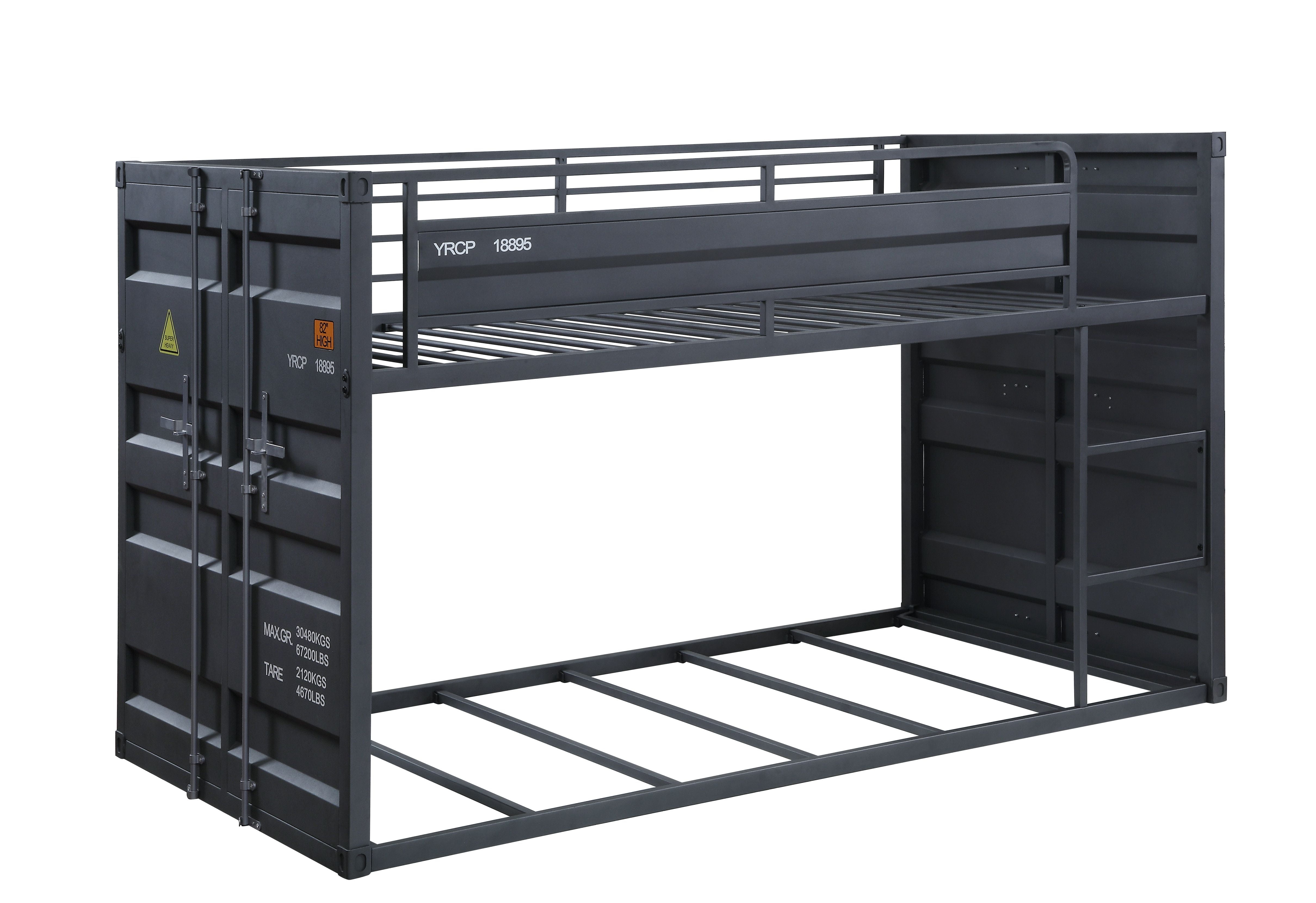 Cargo Twin Bunk Bed In Metal, Cargo Bunk Bed Replacement Parts