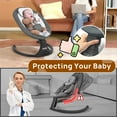 thumbnail image 3 of Baby Swing,Electric Baby Swing for Infants,Bluetooth Baby Swings with Intelligence Timing,5 Swing Speeds,Touch Screen Music Speaker  12 Preset Lullabies Baby Swing for Babies 0-9 Months Grey, 3 of 11