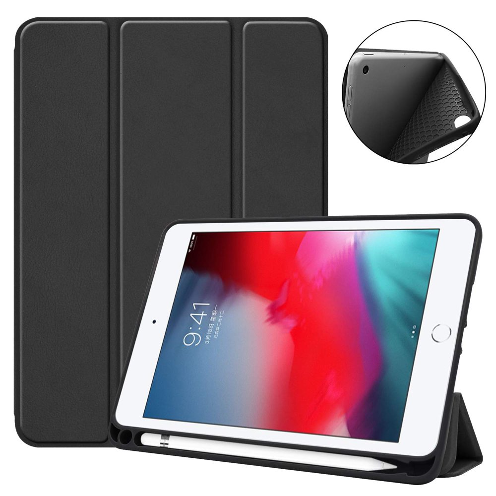Epicgadget Case for iPad Mini 5th Gen 2019 with Pencil Holder, Auto Wake/Sleep Folding Stand