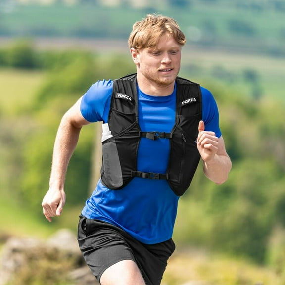 FORZA Running Vest [3 Sizes] | Lightweight Unisex Fit with Soft Flask Pockets Reflective Trim and Adjustable Straps – Ideal for Trail Running Walking Jogging and Cycling