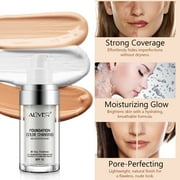 Aliver Color Changing Liquid Foundation-Flawless Warm Skin Tone Foundation Makeup-Lasting & Concealer-1 fl oz.