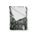 thumbnail image 2 of Industrial Soft Flannel Fleece Blanket, Modern Times Detail of Rusted Machine in Factory Physical Equipment Process, Cozy Plush for Indoor and Outdoor Use, 60" x 80", Black and White, by Ambesonne, 2 of 6