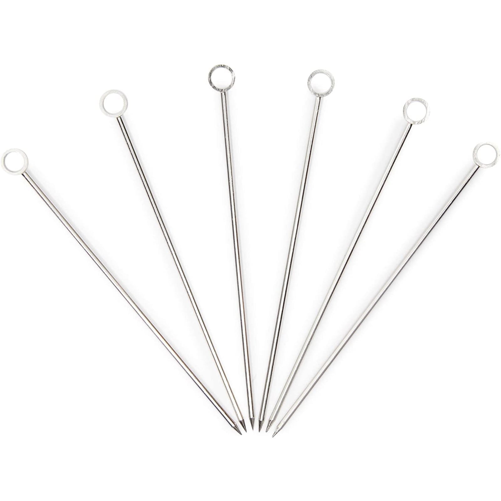 12 Pcs Quality Heavy Stainless Steel Cocktail Picks Fruit Sticks 4.3 Inch 