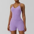 thumbnail image 5 of EaskTriop Summer Rompers for Women Casual One Piece Jumpsuits High Waisted Shorts Bodysuit V Neck Beach Vacation Clothes Lounge Outfits Trendy, 5 of 6