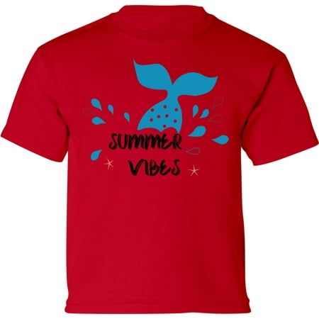 

Summer Vibes Ocean Graphic Shirt - Beach Vacation Vibes Toddler Tees for Kids - Outfit Toddler Boys Girls T-Shirt Gifts