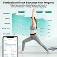 thumbnail image 3 of ABLEGRID WiFi Scale for Body Weight Fat, Smart Digital Bathroom Scale with Large Rotate TFT Display, 16 Body Composition Metrics BMI, Heart Rate, 400lb, Rechargeable, Black, 3 of 10