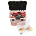 thumbnail image 3 of Storage and Toolbox- Durable Organizer Utility Box with 4 Compartments for Hardware Fish Tackle Beads and More by Stalwart (Pink), 3 of 6