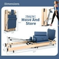 thumbnail image 5 of Lilypelle Pilates Reformer Machine Equipment with Spring for Home Workout,Foldable Reformer Pilates for Beginner ,300lbs load-bearing, 5 of 8