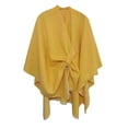 thumbnail image 1 of Wraps Womens Large Front Poncho Sweater Wrap Topper Knitted Elegant Shawls Cape For Fall Winter Wraps, 1 of 3