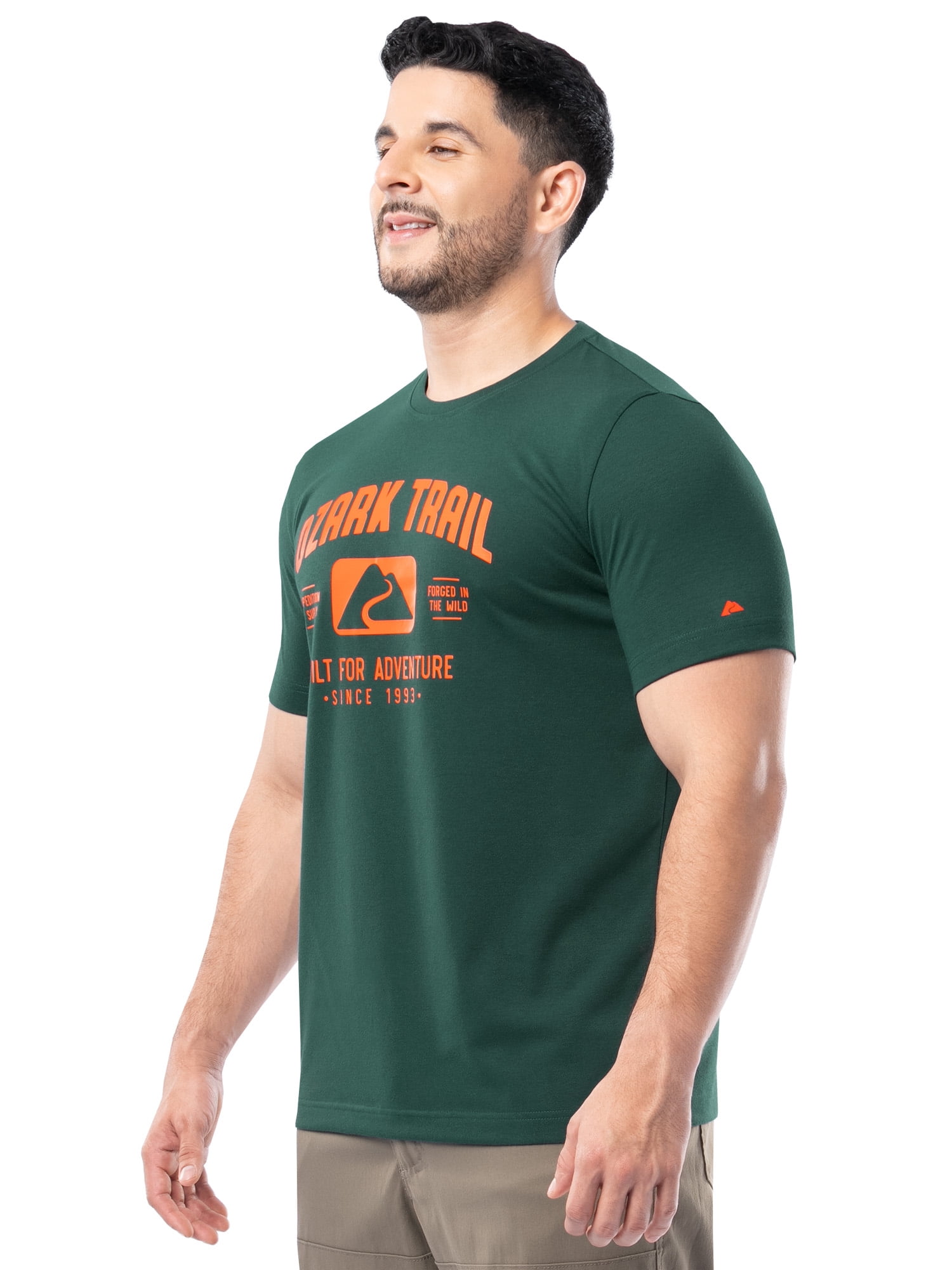 Ozark Trail Men's Active Graphic Tee with Short Sleeves, Sizes S-3XL