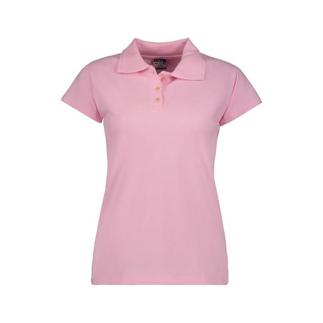 Playera Tipo Polo NAO Dama piqué 100% algodón Rosa grande