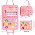 thumbnail image 3 of KiddiTouch Busy Sensory Board, Toddler Travel Toys Busy Book Educational Learning Activities for Motor Skills, Pink Unicorn Birthday Gifts for Girls 1-4 Year Old, 3 of 8