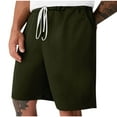 thumbnail image 2 of Cmfcve Men's Plus Size Shorts Pocket Elastic Waist Home Pants Versatile Durable Gym Shorts, 2 of 6
