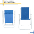 thumbnail image 6 of GZXS Folding Beach Chair for Adults, Lightweight Camping Chair with Metal Frame for Outdoor, Hiking, Picnic, BBQ, Supports 220 lbs Capacity, Blue, 6 of 10