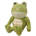 thumbnail image 1 of Rana musculosa de peluche realista, suave, cómoda y agradable para la piel, ideal para cumpleaños de niños, 22 cm, 1 of 5
